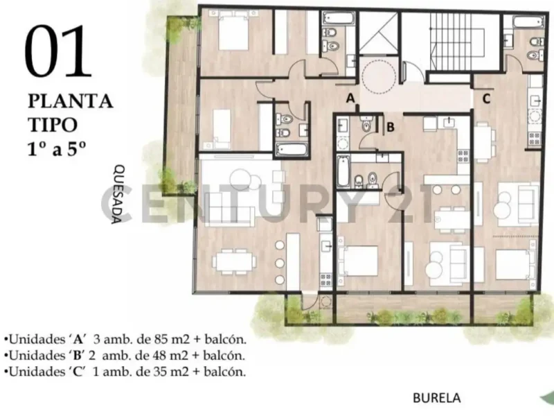 Burela 3000, Piso 0