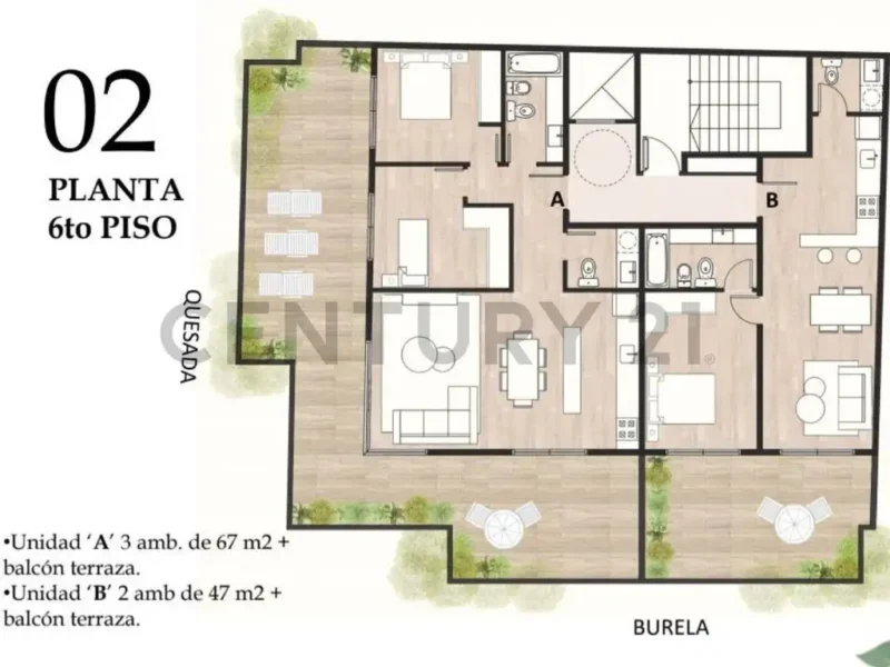 BURELA 3000, Piso 5